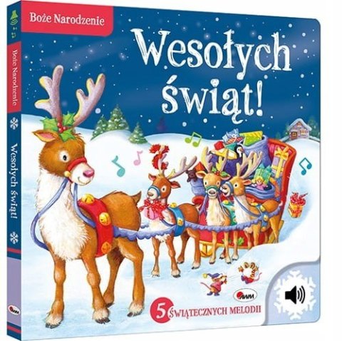 Wesołych Świąt! Boże Narodzenie Książka dźwiękowa 5 świątecznych melodii