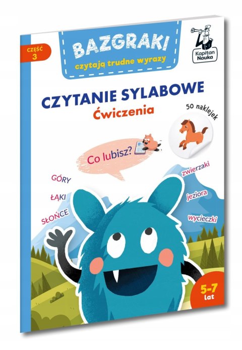 Bazgraki czytają trudne wyrazy Czytanie sylabowe Ćwiczenia Kapitan Nauka