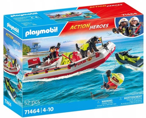 Playmobil Action Heroes 71464 Łódz straży pożarnej ze skuterem wodnym