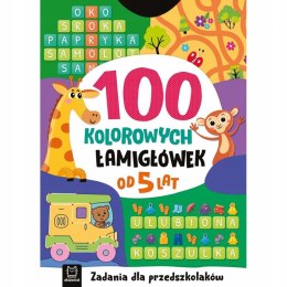 100 kolorowych łamigłówek Zadania dla przedszkolaków Od 5 lat Aksjomat