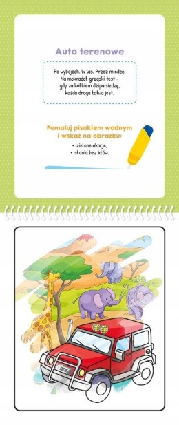 Autka Malowanka z Pisakiem Wodnym Kolorowanka Aksjomat