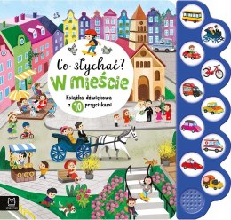 Co słychać w Mieście Książka dźwiękowa z 10 przyciskami Aksjomat