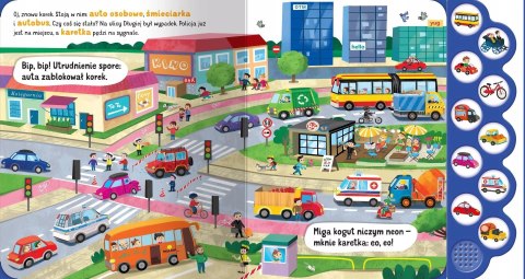 Co słychać w Mieście Książka dźwiękowa z 10 przyciskami Aksjomat