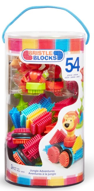 Jungle Adventures Klocki Jeżyki Zestaw Dżungla 54 elementów Bristle Blocks
