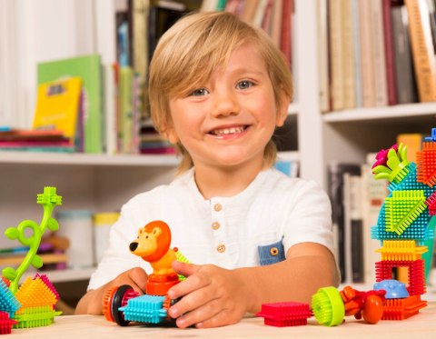 Jungle Adventures Klocki Jeżyki Zestaw Dżungla 54 elementów Bristle Blocks