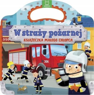 Książeczka małego chłopca w straży pożarnej Aksjomat