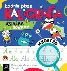 Ładnie piszę Kaligrafia Książka z rowkami Wzory 3D terapia ręki Aksjomat