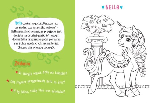 Malowanka z farbkami i pędzelkiem Jednorożce i pegazy Aksjomat