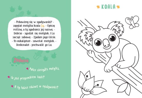 Malowanka z farbkami i pędzelkiem Małe zwierzątka Aksjomat