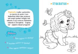 Malowanka z farbkami i pędzelkiem Pieski i kotki Aksjomat