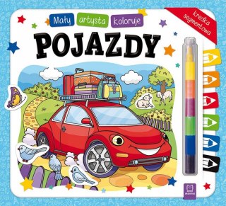 Mały artysta koloruje Pojazdy +kredka segmentowa Aksjomat