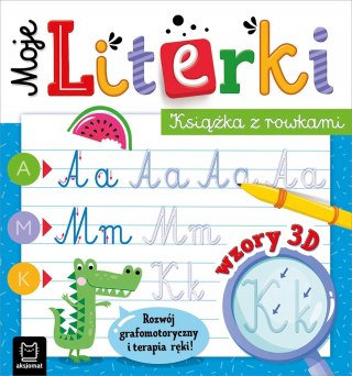 Moje Literki Książka z rowkami Wzory 3D terapia ręki Aksjomat Litery