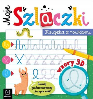 Moje Szlaczki Książka z rowkami Wzory 3D terapia ręki Aksjomat