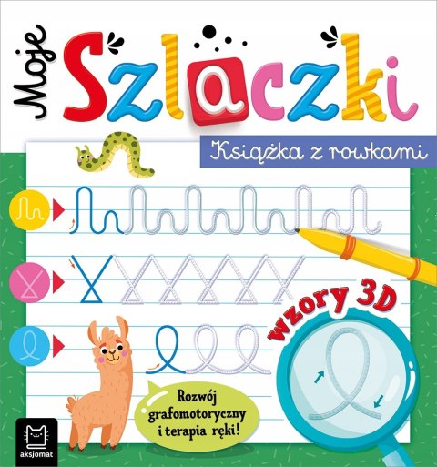 Moje Szlaczki Książka z rowkami Wzory 3D terapia ręki Aksjomat