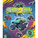 Monster trucki Album z naklejkami wyklejanie Aksjomat