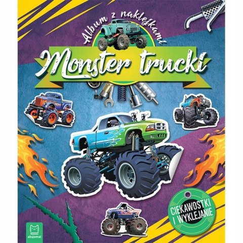 Monster trucki Album z naklejkami wyklejanie Aksjomat