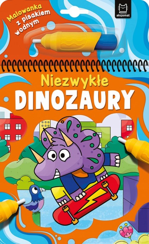 Niezwykłe dinozaury Malowanka z Pisakiem Wodnym Kolorowanka Aksjomat