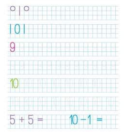 Piszę i poznaję Cyferki Książka z rowkami Wzory 3D terapia ręki Aksjomat