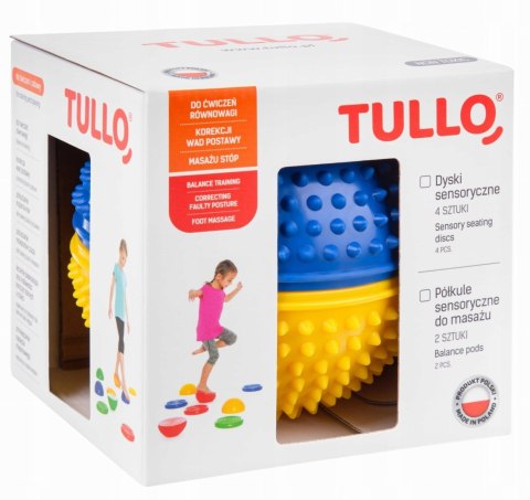 Półkula sensoryczna 2 szt Tullo nieb żółty Jeż 476
