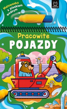 Pracowite pojazdy Malowanka z Pisakiem Wodnym Kolorowanka Aksjomat