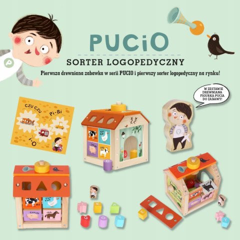 Pucio Sorter Logopedyczny Drewniana Zabawka 18m+ Nasza Księgarnia