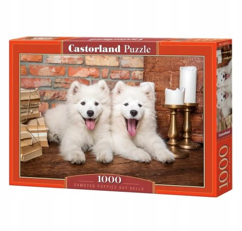 Puzzle 1000 elementów Szczeniaki Samoyed Castorland Pieski