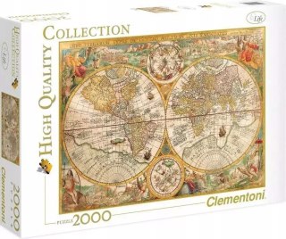Puzzle 2000 elementów HQ Compact Stara Mapa 32557 Clementoni