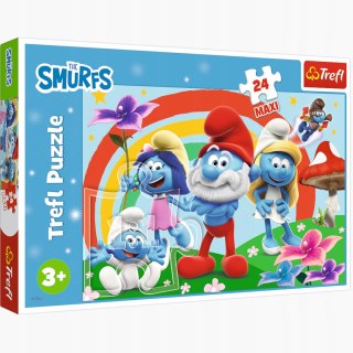 Puzzle 24 elementów Maxi Smerfy Smerfny dzień 14374 Trefl