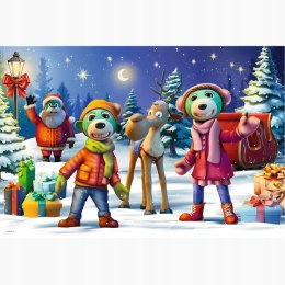 Puzzle 24 elementów Maxi Trefliki lepią bałwana 14375 Trefl