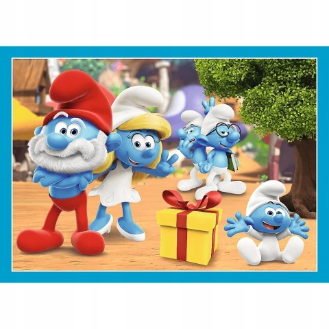 Puzzle 4w1 Smerfy Wioska Smerfów 34656 Trefl 4+
