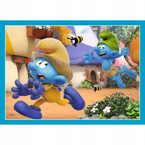 Puzzle 4w1 Smerfy Wioska Smerfów 34656 Trefl 4+