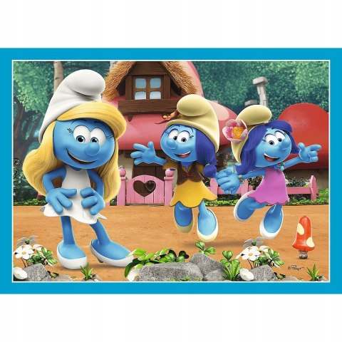 Puzzle 4w1 Smerfy Wioska Smerfów 34656 Trefl 4+