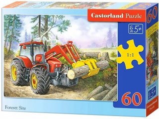 Puzzle 60 elementów Wycinka w Lesie Traktor Castorland