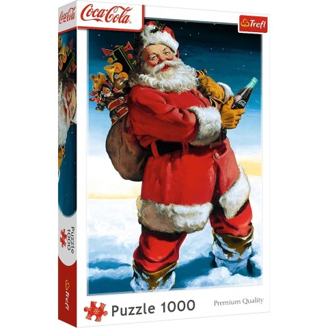 Puzzle Świąteczne 1000 elementów Mikołaj na śniegu 10923 Trefl Coca Cola
