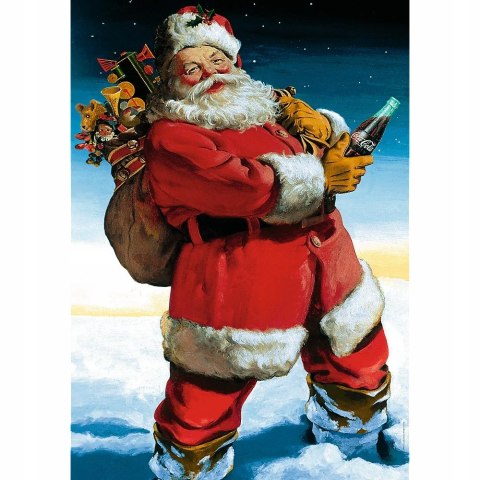 Puzzle Świąteczne 1000 elementów Mikołaj na śniegu 10923 Trefl Coca Cola