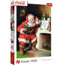 Puzzle Świąteczne 1000 elementów Mikołaj przy Kominku 10922 Trefl Coca Cola