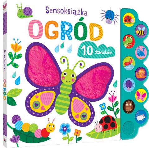 Sensoksiążka Ogród Książka Sensoryczna 10 dźwięków Sensoryka Malucha