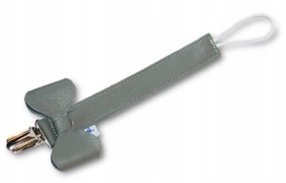 Zawieszka Do Smoczka Kokardka Szara