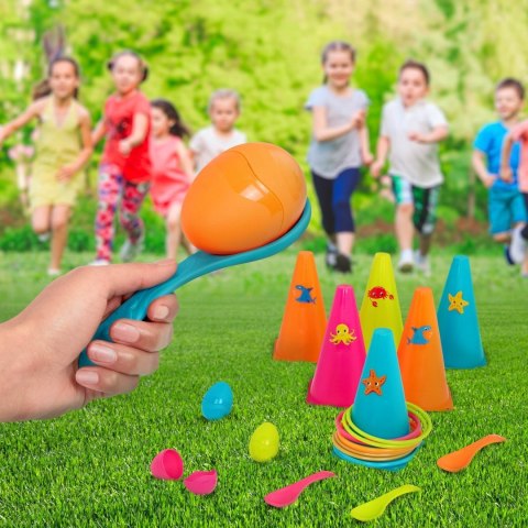 Zestaw do 2 Gier na świeżym powietrzu Obręcze i jajka b.Toys BX2188