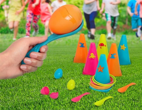 Zestaw do 2 Gier na świeżym powietrzu Obręcze i jajka b.Toys BX2188