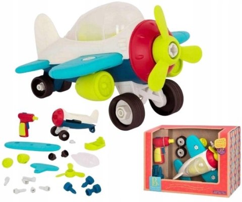 B.Toys Samolot do demontażu i skręcania z wkrętarką BX1781Z