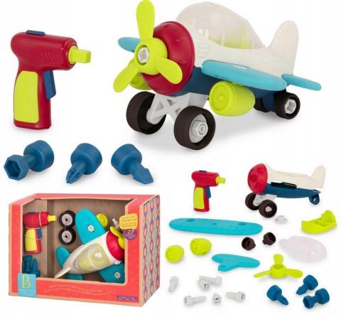 B.Toys Samolot do demontażu i skręcania z wkrętarką BX1781Z