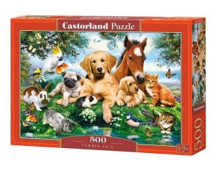 Castorland Letni Przyjaciele Zwierzątka na Łące Puzzle 500 elementów 9+