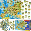 Castorland Mapa Europy Puzzle Edukacyjne 180 elementów 7+