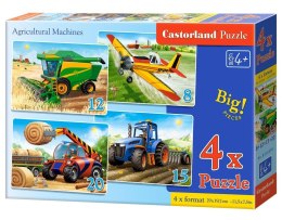 Castorland Maszyny Rolnicze Puzzle 4w1 Maxi 8+12+15+20 elementów 4+
