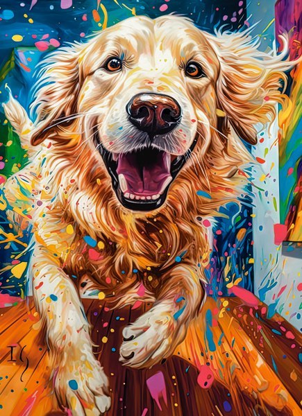 Castorland Ogromna Radość Psa Golden Retriver Puzzle 200 elementów 7+