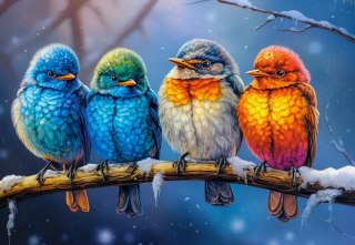 Castorland Razem Cieplej Ptaszki Zima Puzzle 1500 elementów 12+