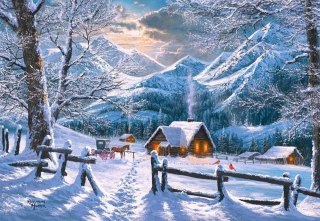 Castorland Śnieżny Poranek Krajobraz Zimowy Puzzle 1500 elementów 12+