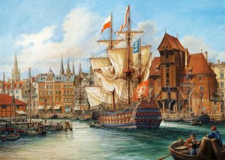 Castorland Stary Gdańsk Statek na Motławie Puzzle 1000 elementów 12+