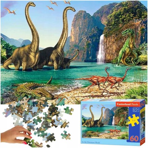 Castorland Świat Dinozaurów Puzzle 60 elementów 5+